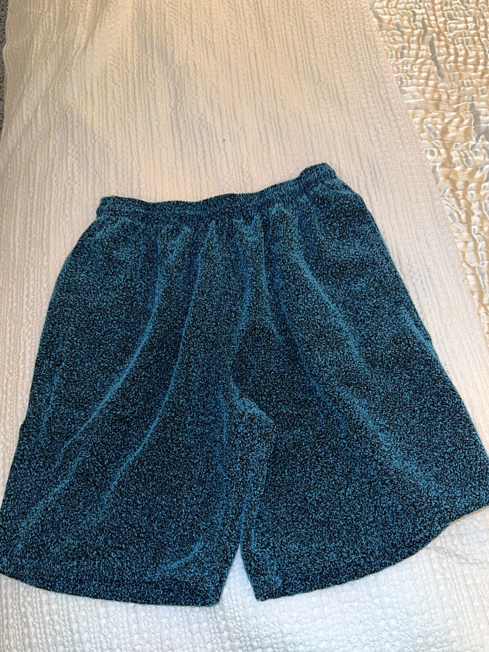 AMBSN Men’s Blue Speckled Terry Cloth Shorts Size Medium Made in USA